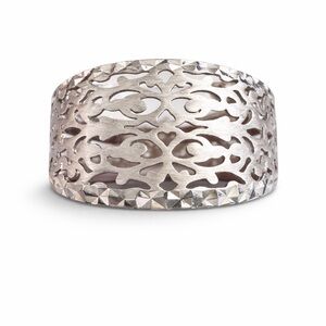 Bleu Sage Intricate 925 Sterling Silver Cutout Filigree Ring Sz.8